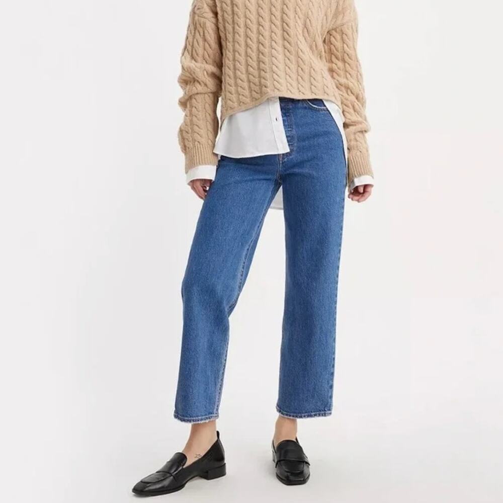 Levi's Ribcage Straight Ankle Jeans Jazz Pop High Rise Jeans Size 27 Revolve